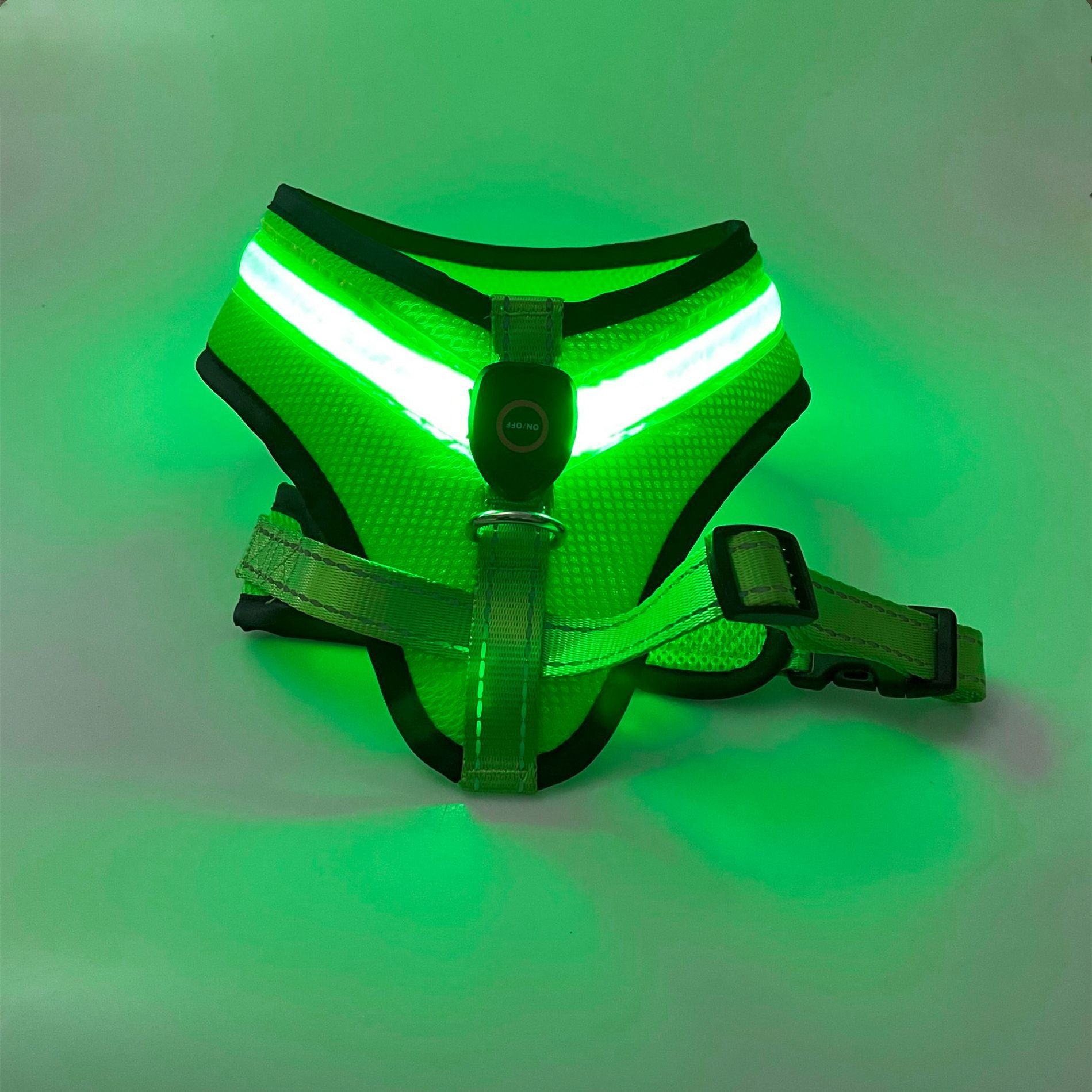 Luminous LED Dog Harness with USB Charging - Pet Safety Reflective Vest for Puppy and Large Dogs