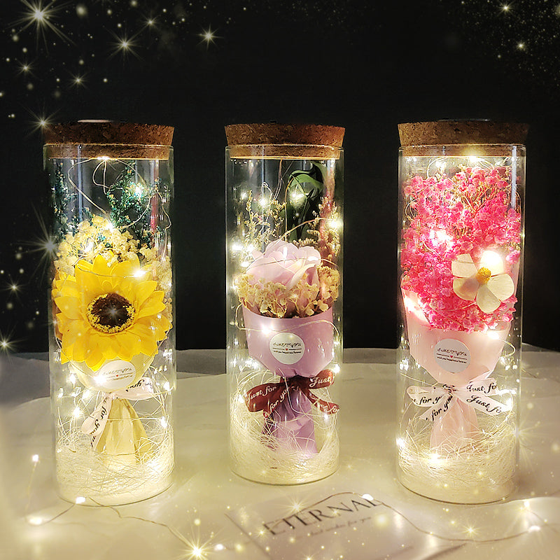 Handmade Bouquet of Love: Sunflower Gypsophila β The Perfect Valentine's Day Gift!