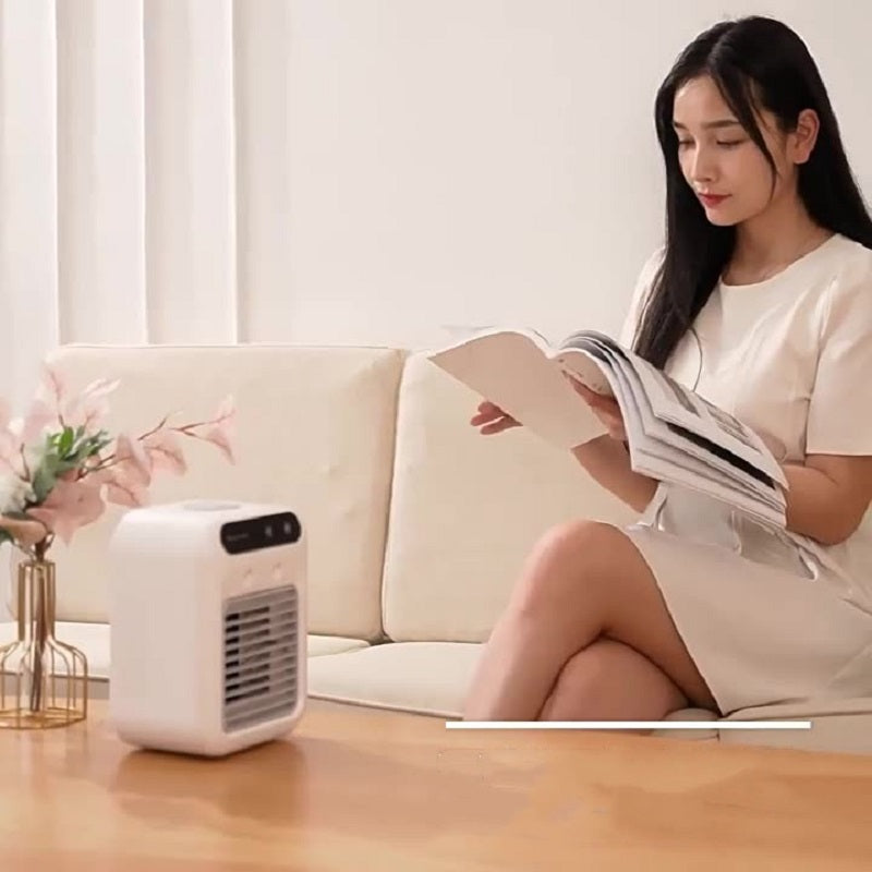 Versatile Portable Cooling Solution: Air Conditioner, Air Cooler, and Fan with Water Cooling for Rooms, Offices, and Cars