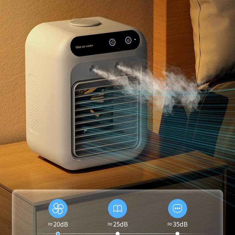 Versatile Portable Cooling Solution: Air Conditioner, Air Cooler, and Fan with Water Cooling for Rooms, Offices, and Cars