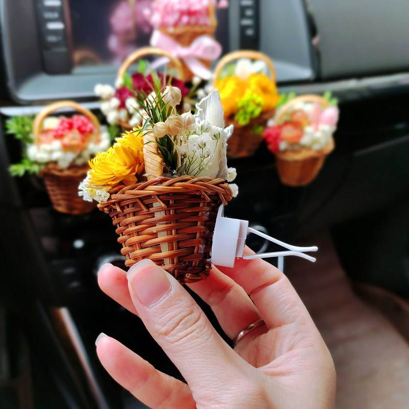 Flower Basket Car Air Vent Clip, Your Stylish Aromatherapy Accessory!
