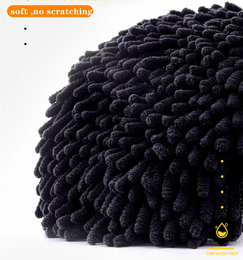 Car Washing Mop - Adjustable 3-Section Cleaning Brush for Cars, Windows, Wheels, and Dust