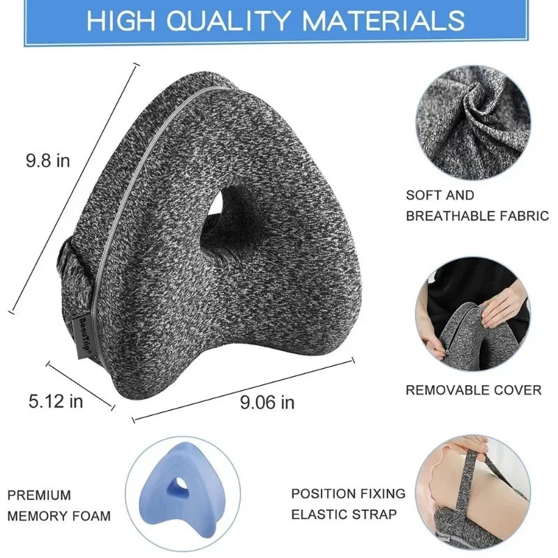 Ergonomic Knee Pillow for Comfortable Sleep & Posture Support | Premium Leg Cushion for Side Sleepers