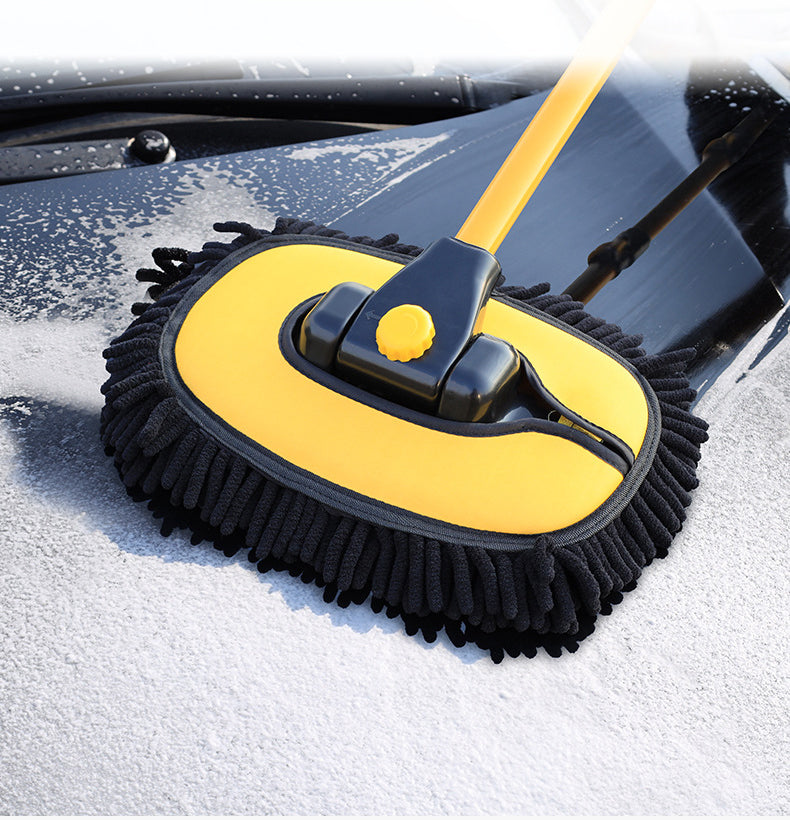 Car Washing Mop - Adjustable 3-Section Cleaning Brush for Cars, Windows, Wheels, and Dust