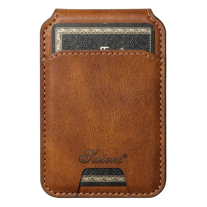 Leather Magnetic Pocket Wallet Case for iPhone 12/13/14/15/17 Pro Max Plus Ultra with Card Holder & Magsafe Compatibility