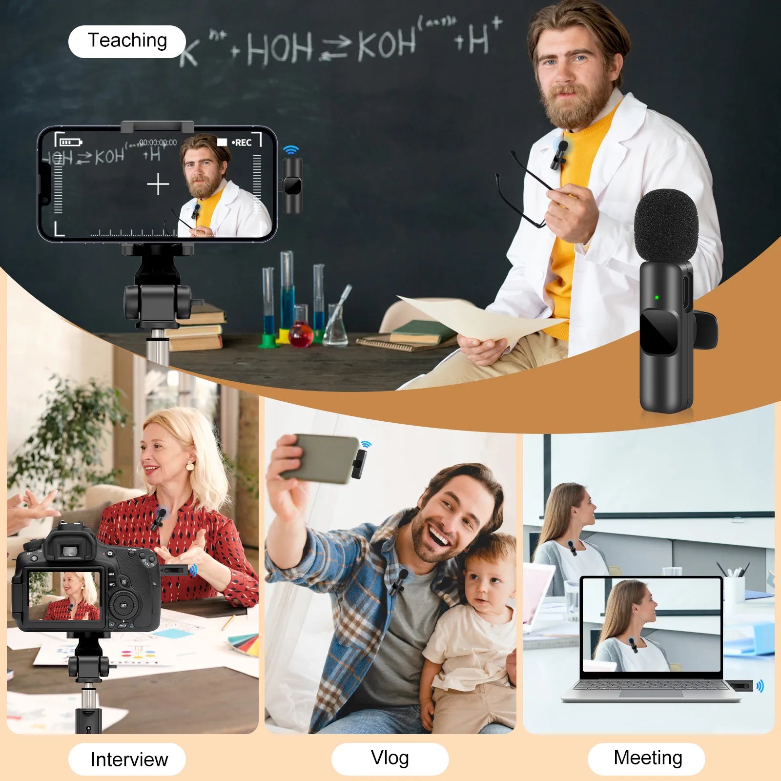 Introducing the Mini Wireless Microphone: Elevate Your Recording Experience on Any Device!