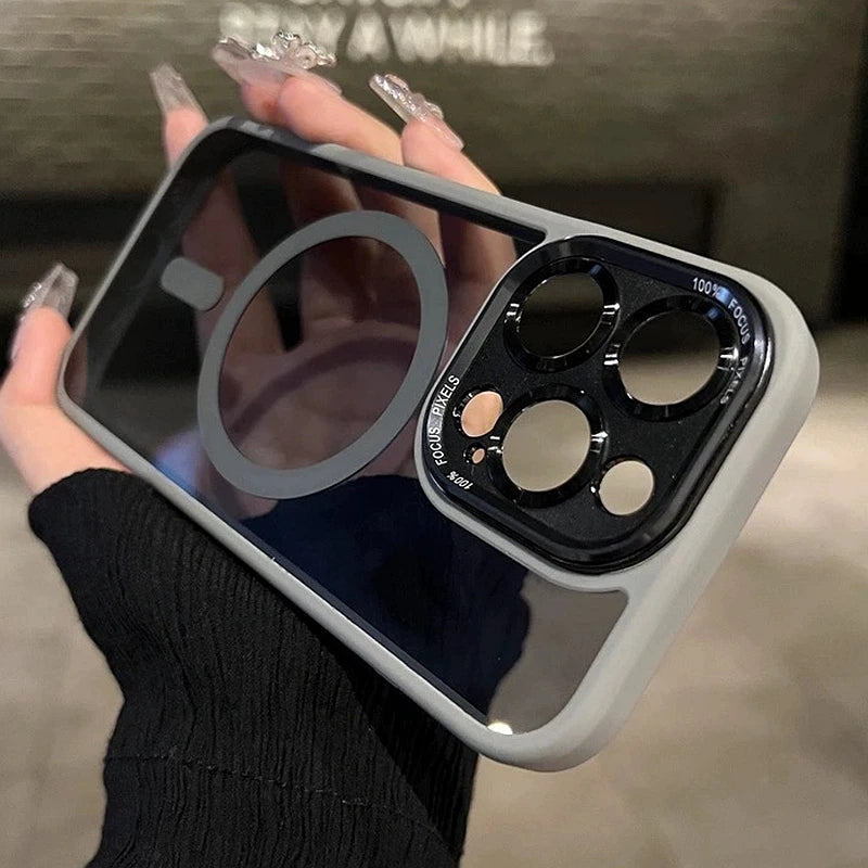 Premium Transparent MagSafe Case for iPhones – Sleek, Luxurious, and Premium Quality!