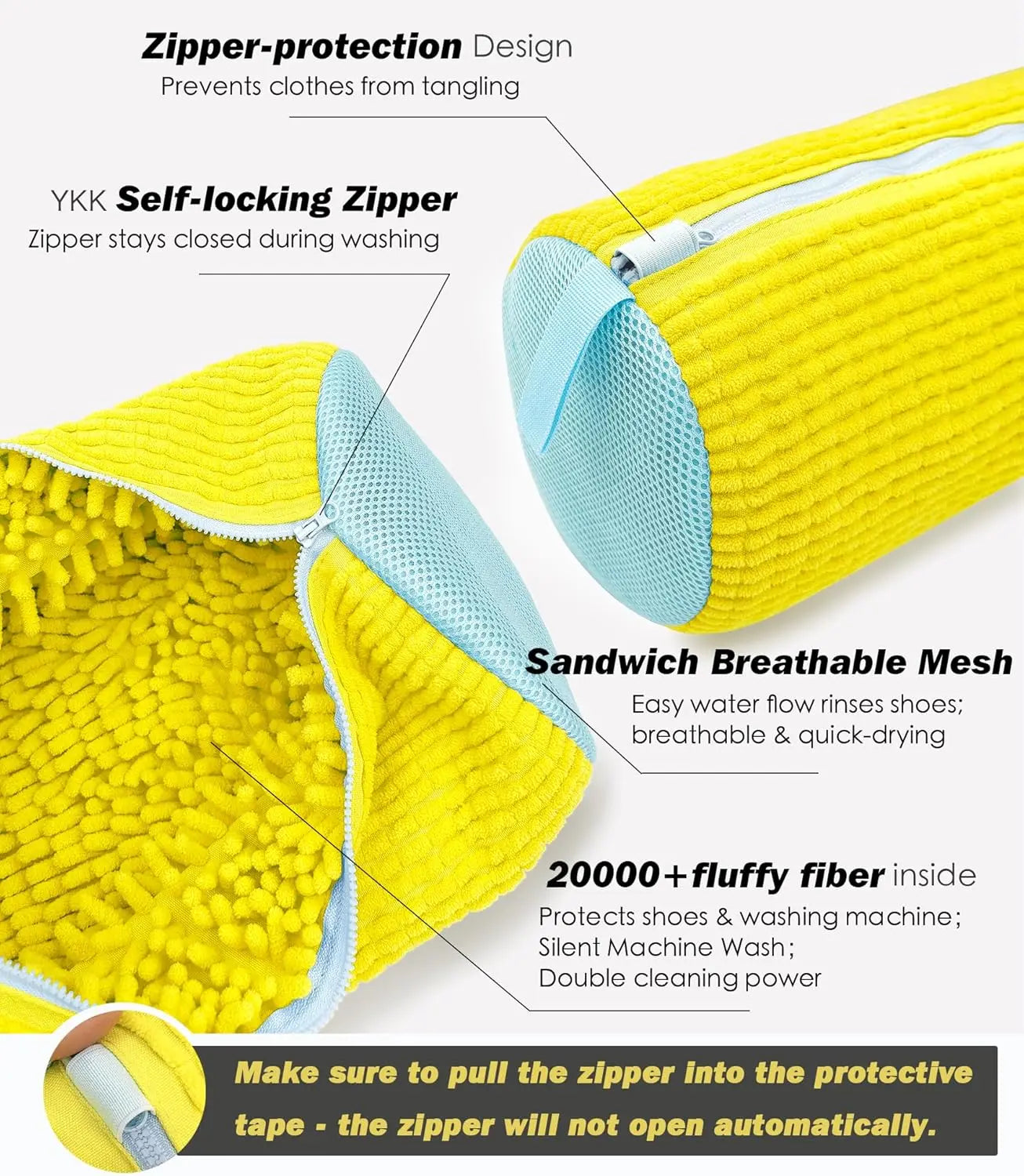 SneakerGuard™ Shoe Washing Bag – Machine-Safe Deep Clean Without Damage