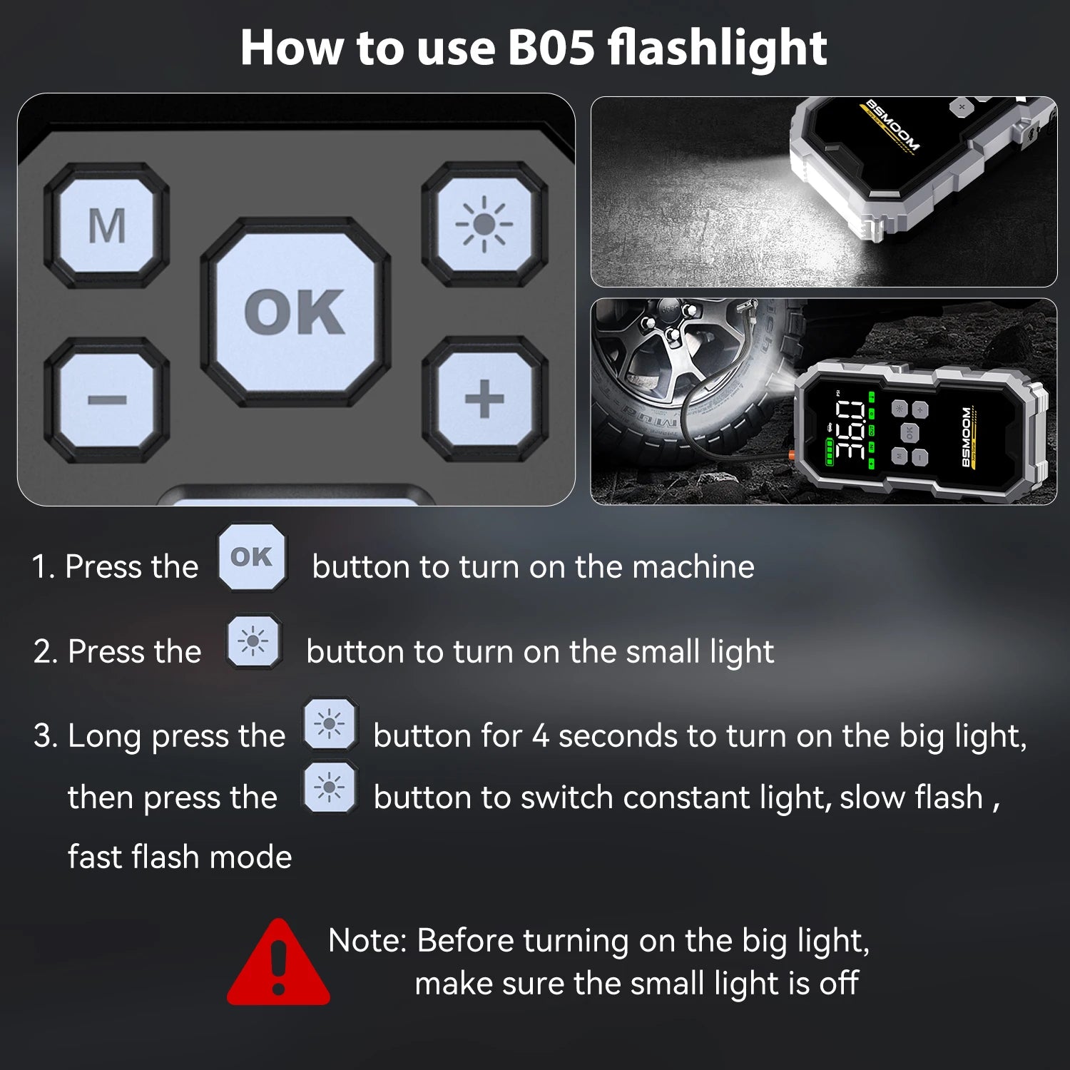 Portable Car Jump Starter & Air Compressor – 21800mAh Powerhouse with LCD Display