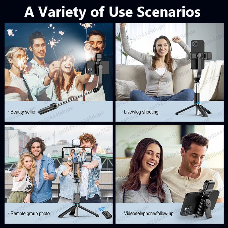 Selfie Stick Tripod with Detachable Phone Holder Wireless Bluetooth Portable Stabilizer for Smartphones