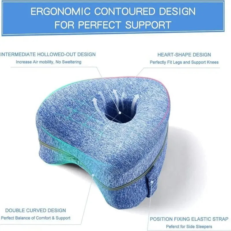Ergonomic Knee Pillow for Comfortable Sleep & Posture Support | Premium Leg Cushion for Side Sleepers