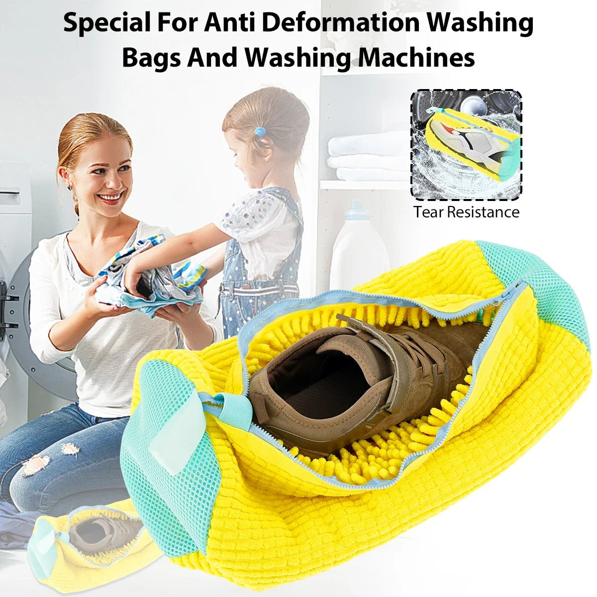 SneakerGuard™ Shoe Washing Bag – Machine-Safe Deep Clean Without Damage