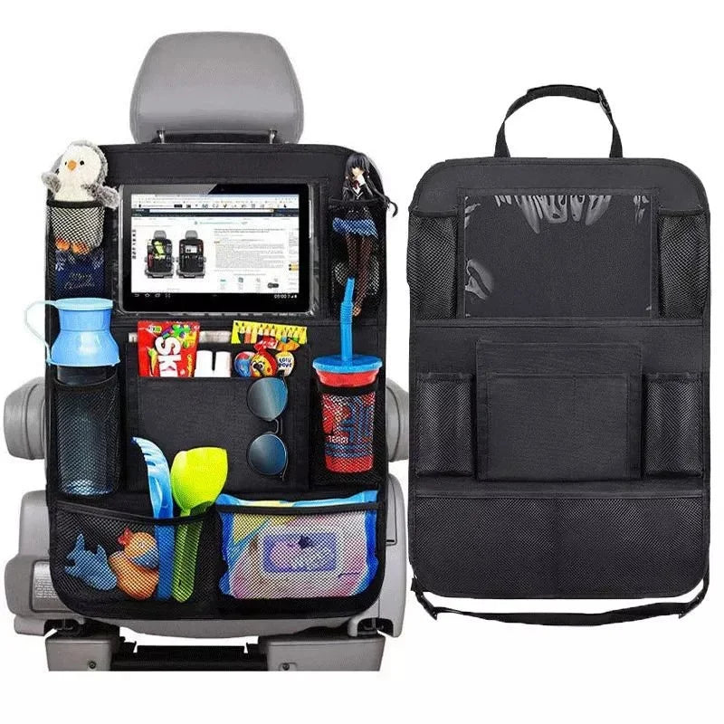 Multi-Pocket Car Seat Organizer and Convenient Tablet Holder