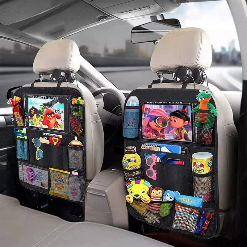 Multi-Pocket Car Seat Organizer and Convenient Tablet Holder