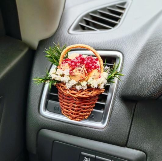Flower Basket Car Air Vent Clip, Your Stylish Aromatherapy Accessory!