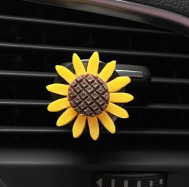 Sunflower Flower Car Vent Perfume Clip for Stylish and Fragrant Travel!