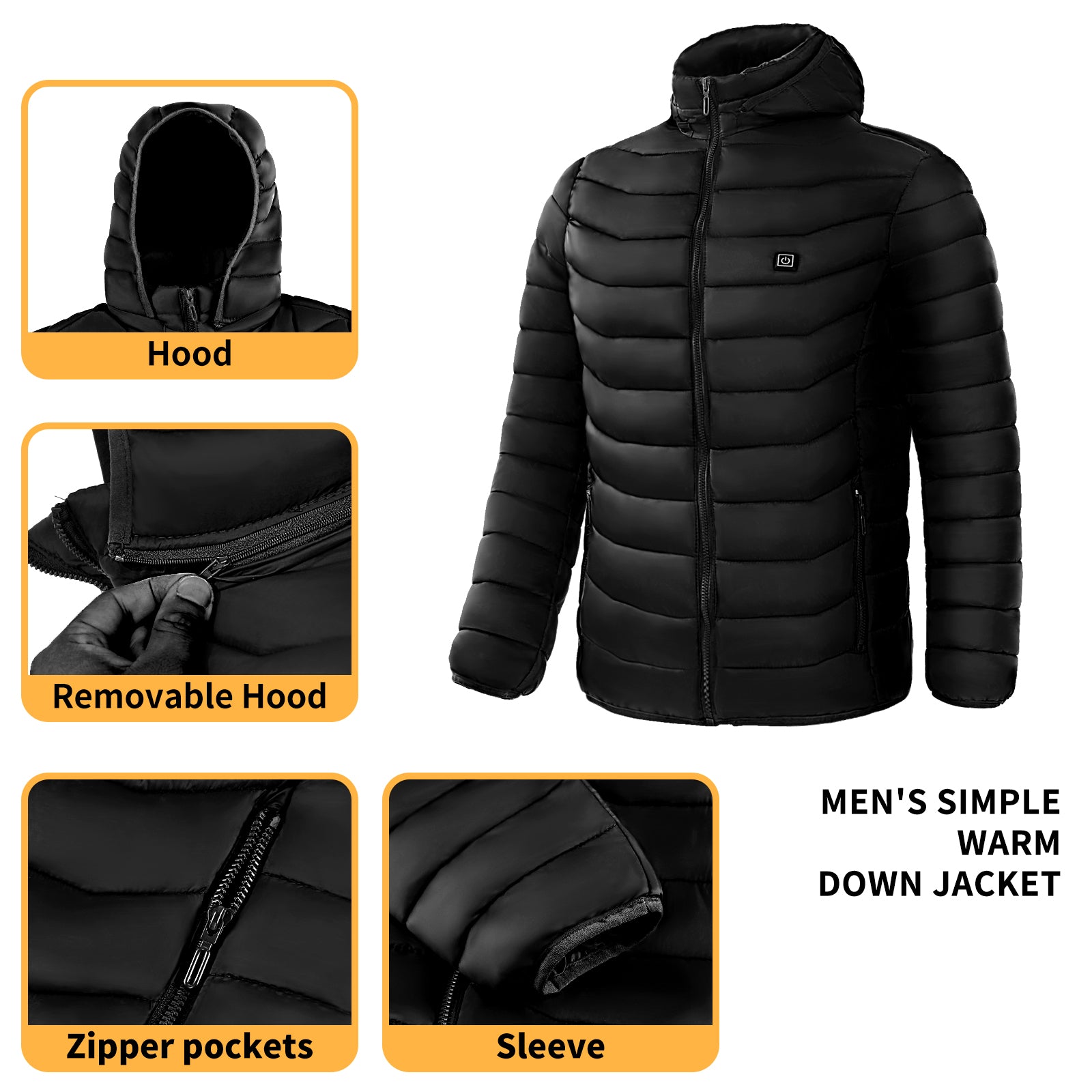 HeatX Pro: Unisex Heated Jacket with Heat Zones and Insulated Hood
