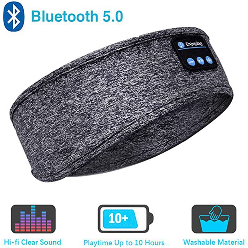 Wireless Bluetooth Sleeping Headband with Thin Soft Elastic Comfort for Side Sleepers and Sports – Music Earphones and Eye Mask Combo