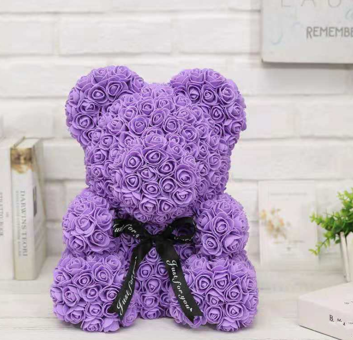 Cute Flower Rose Bear Handmade V-DAY Gift