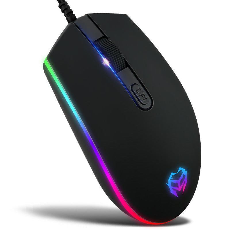 Colorful Crystal Luminous Wired Keyboard & Mouse Set