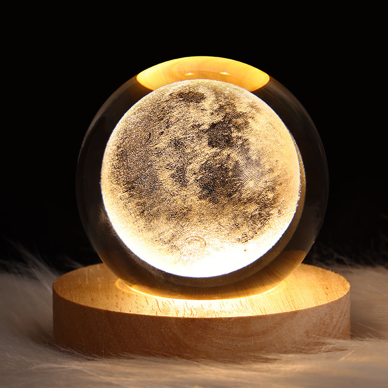 3D Planet Moon Lamp for Enchanting Bedroom Decor, Perfect for Kids' Parties and Memorable Birthday Gifts!