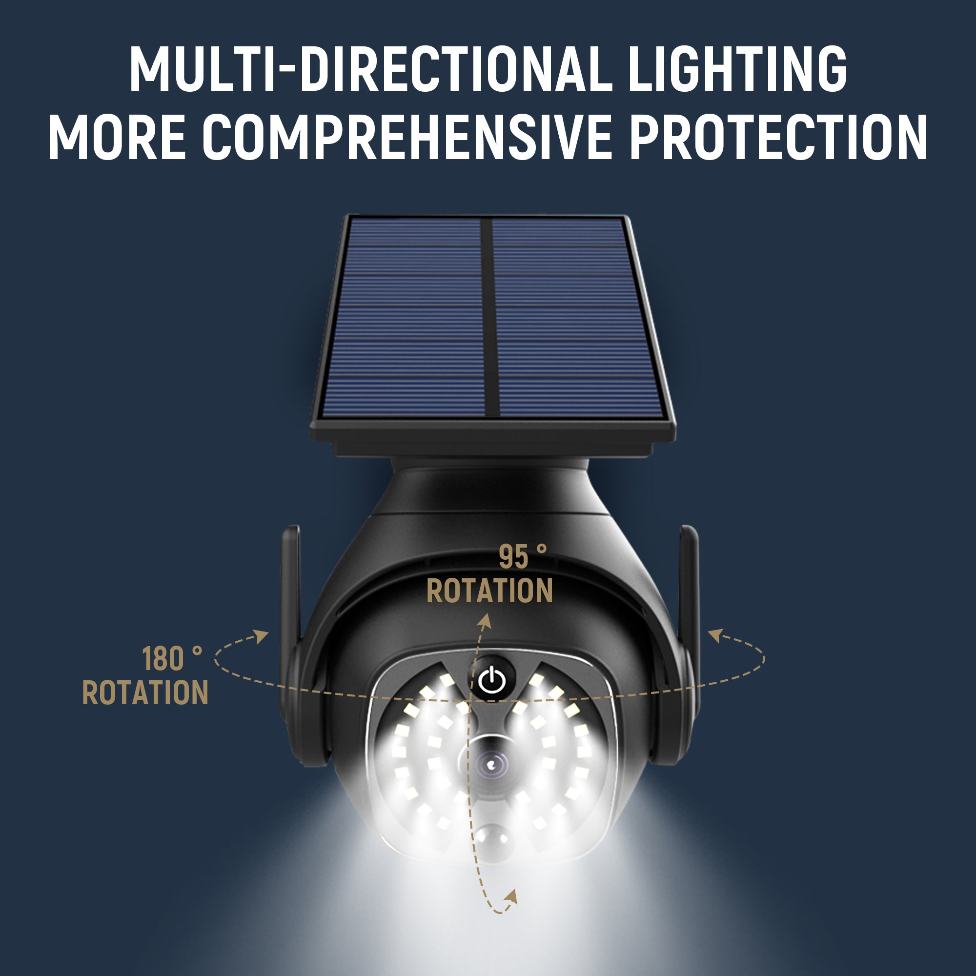 SolarGuard™ Smart Illumination: Outdoor Courtyard & Balcony Solar Wall Lights