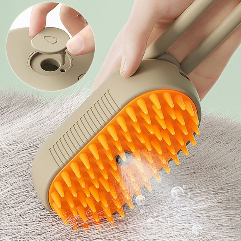 3-in-1 Electric Cat Steam Brush – Effortless Pet Massage, Hair Removal, and Grooming Magic!