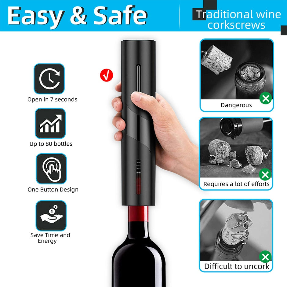 USB Rechargeable and Battery Powered Electric Wine and Beer Bottle Opener