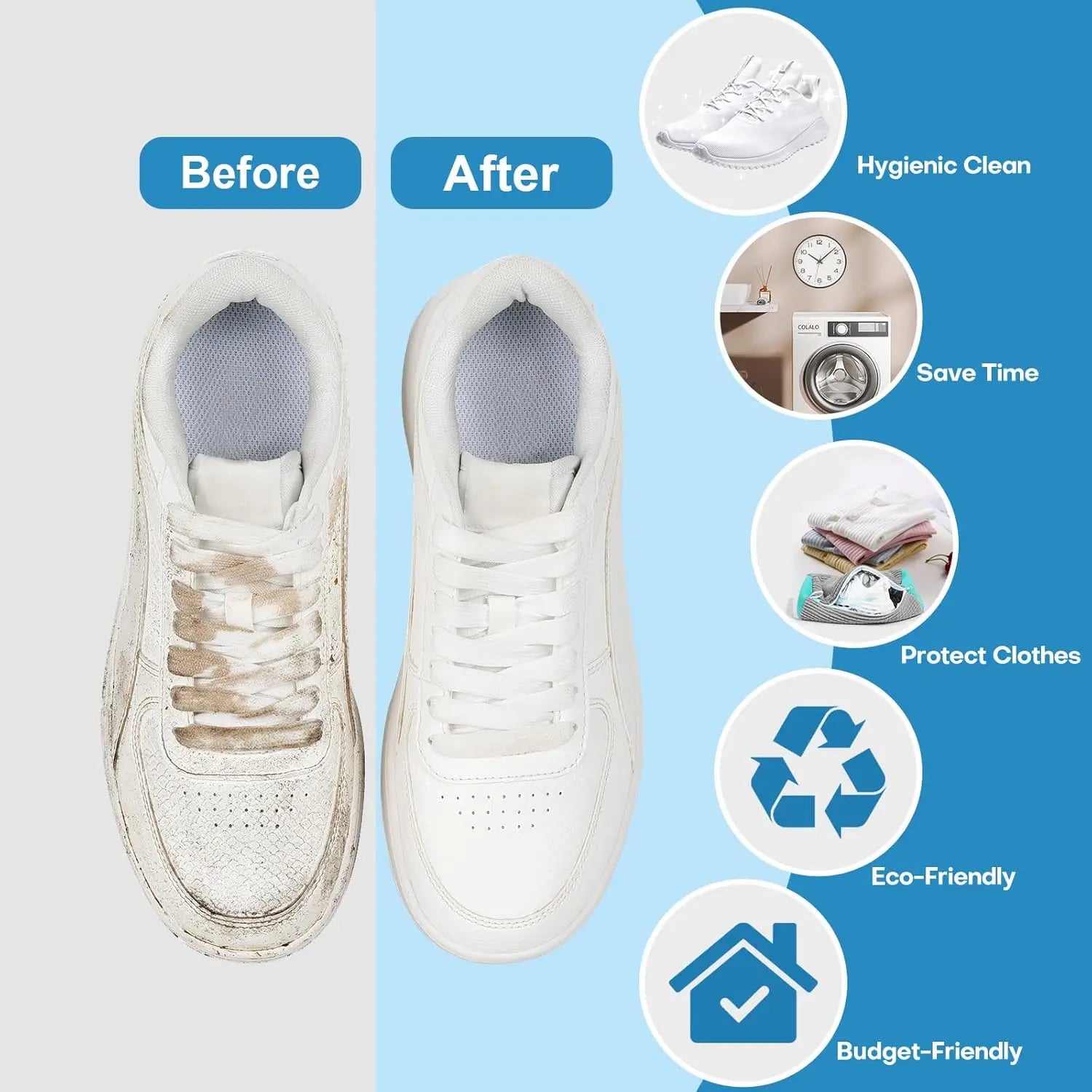SneakerGuard™ Shoe Washing Bag – Machine-Safe Deep Clean Without Damage