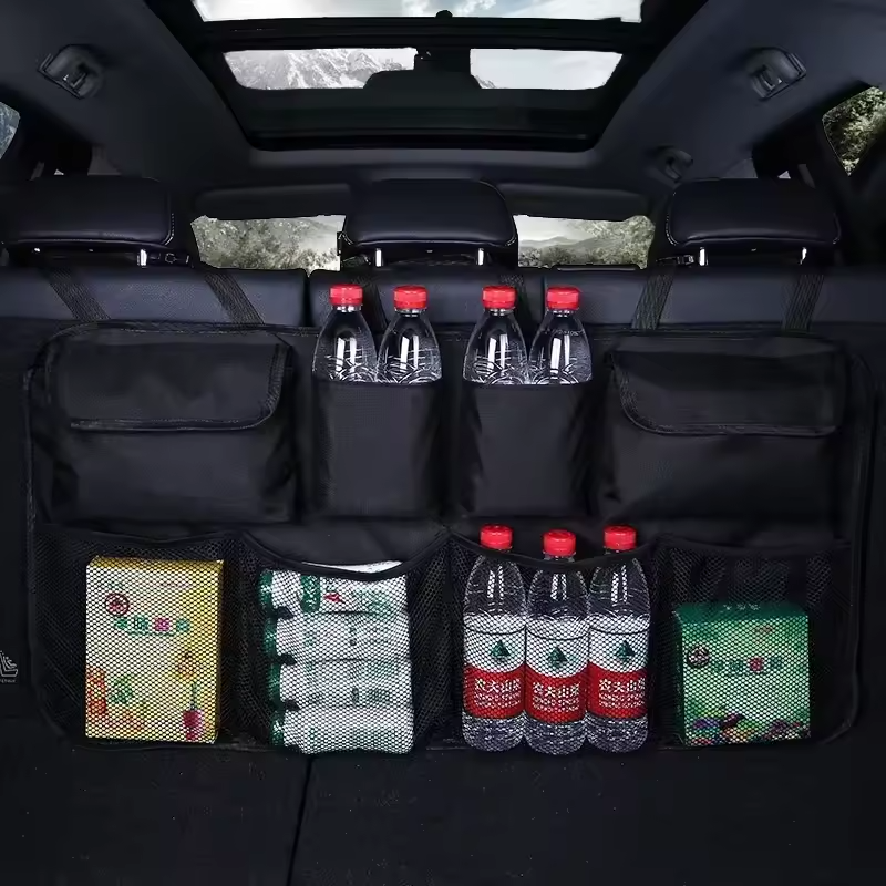 Luxury Car Backseat Travel Organizer – All-in-One Storage for Kids’ Essentials, Bottles, Toys & More