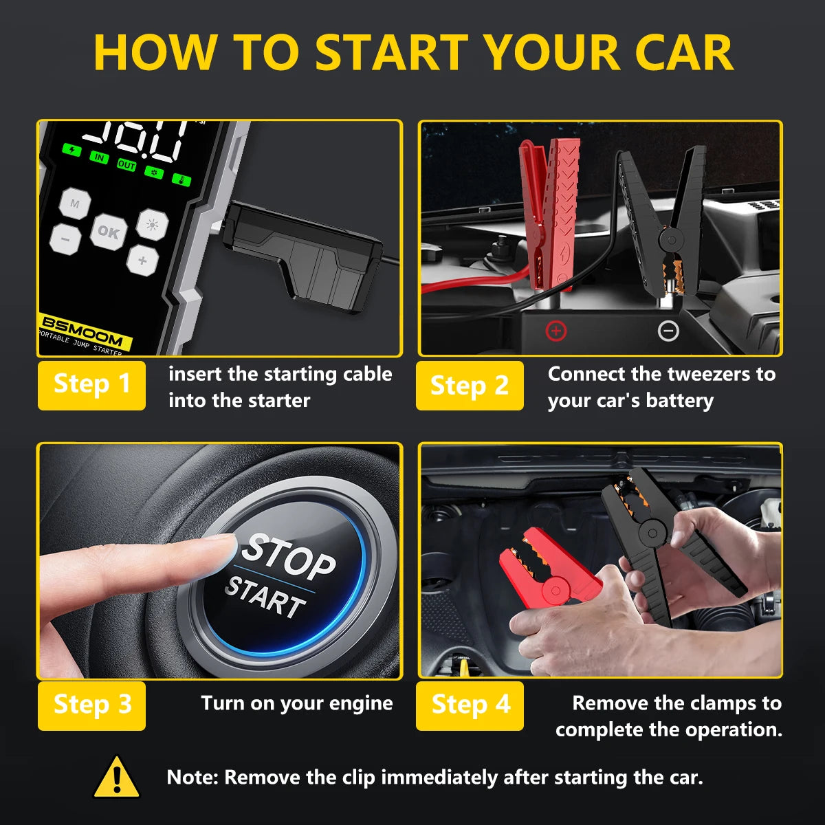 Portable Car Jump Starter & Air Compressor – 21800mAh Powerhouse with LCD Display