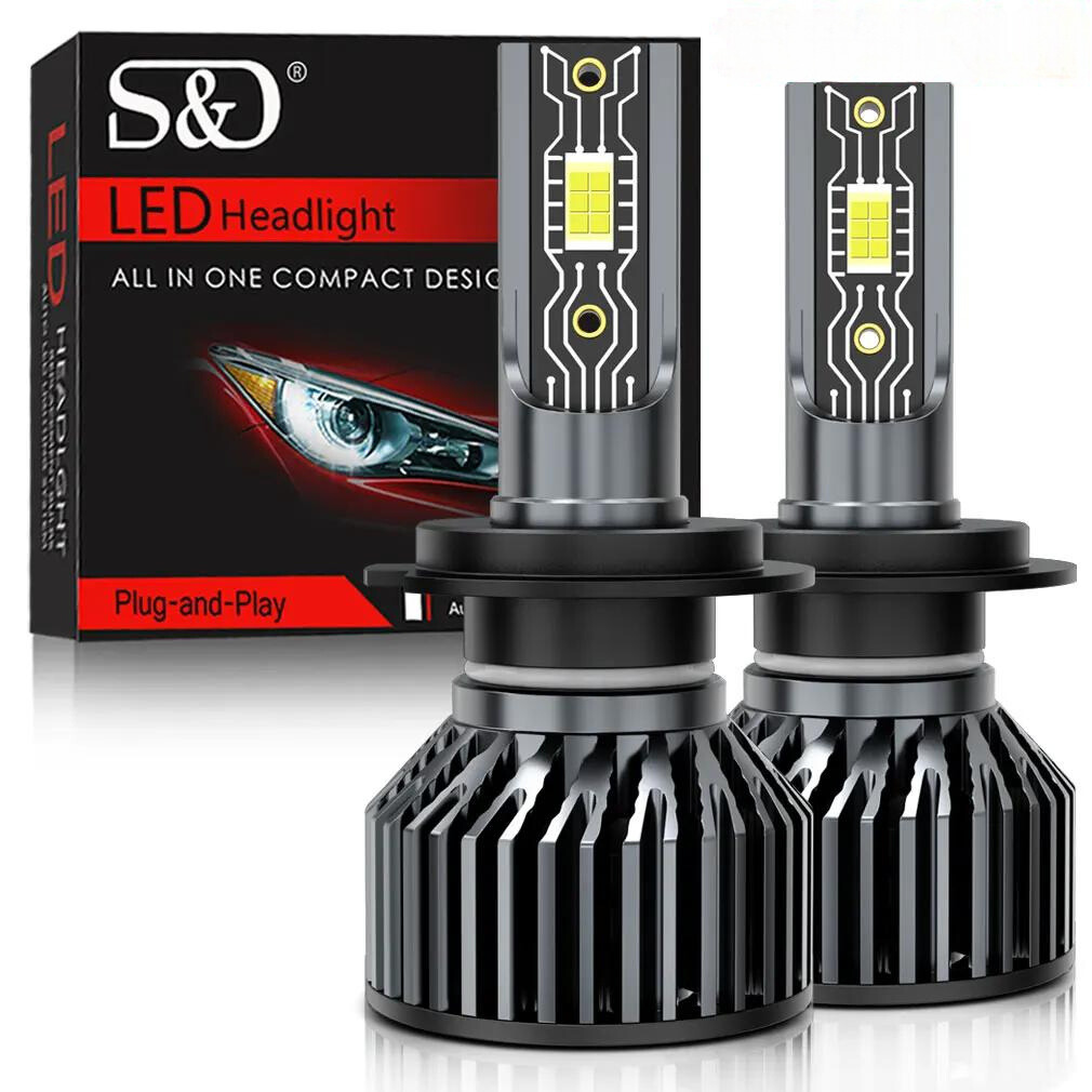 LED Canbus Turbo Car Headlight - High-Powered Headlight Bulb Kit with 3570 CSP Chips