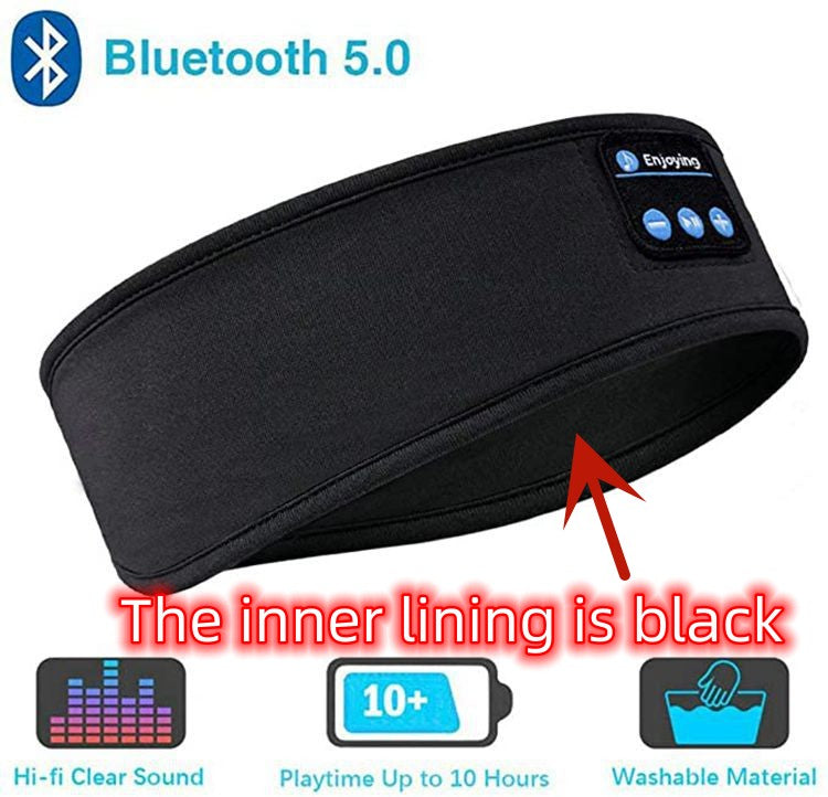 Wireless Bluetooth Sleeping Headband with Thin Soft Elastic Comfort for Side Sleepers and Sports – Music Earphones and Eye Mask Combo