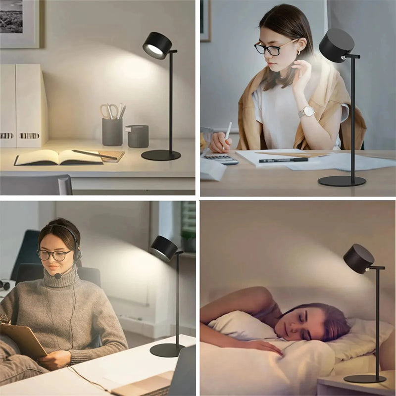 Rechargeable Magnetic Detachable Touch LED Desk Lamp with 360° Rotation